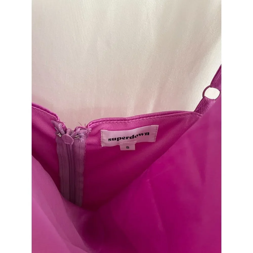 NWT Superdown Arezo Cowl Wrap Mini Dress in Purple S - Picture 6 of 6